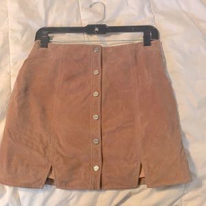 Mauve Obey Button Up Skirt